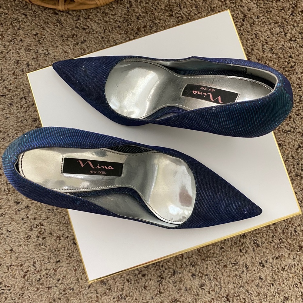Nina shoes, Heels Sparkly two toned 7 1/2